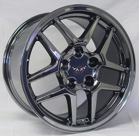 Black Crome Wheels on 17  Black Chrome Corvette Z06 Wheels New 17x9 5 Zo6