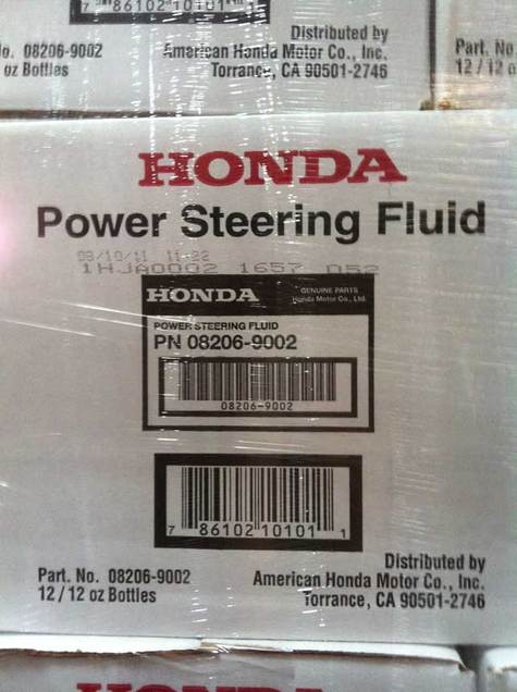 honda power steering fluid