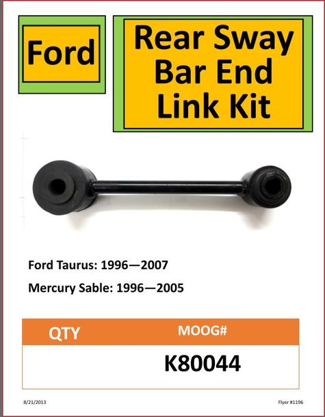 Ford Rear Sway Bar End Link Kit #044