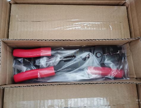 Crimping tool for spark plug wire sets