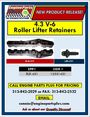 GM 4.3L Roller Lifter Retainers (RLR-431) w/ Lifter Bracket Screw LBS-231