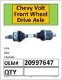 Chevy Volt Front Wheel Drive Axle