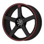 Motegi Racing MR116 Matte Black Finish Wheel with Red Accents
